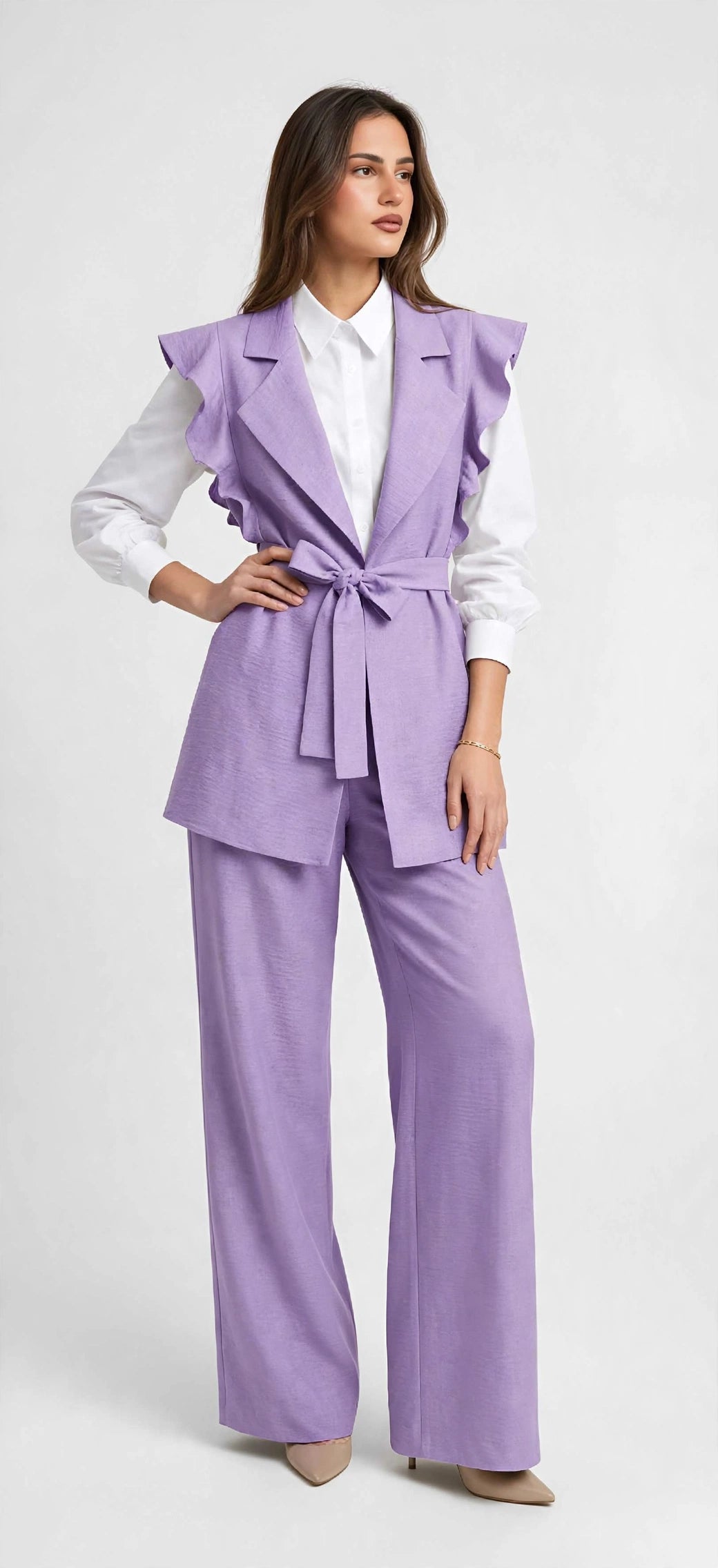 طقم 3 قطع بحزام 0141 — لافندر