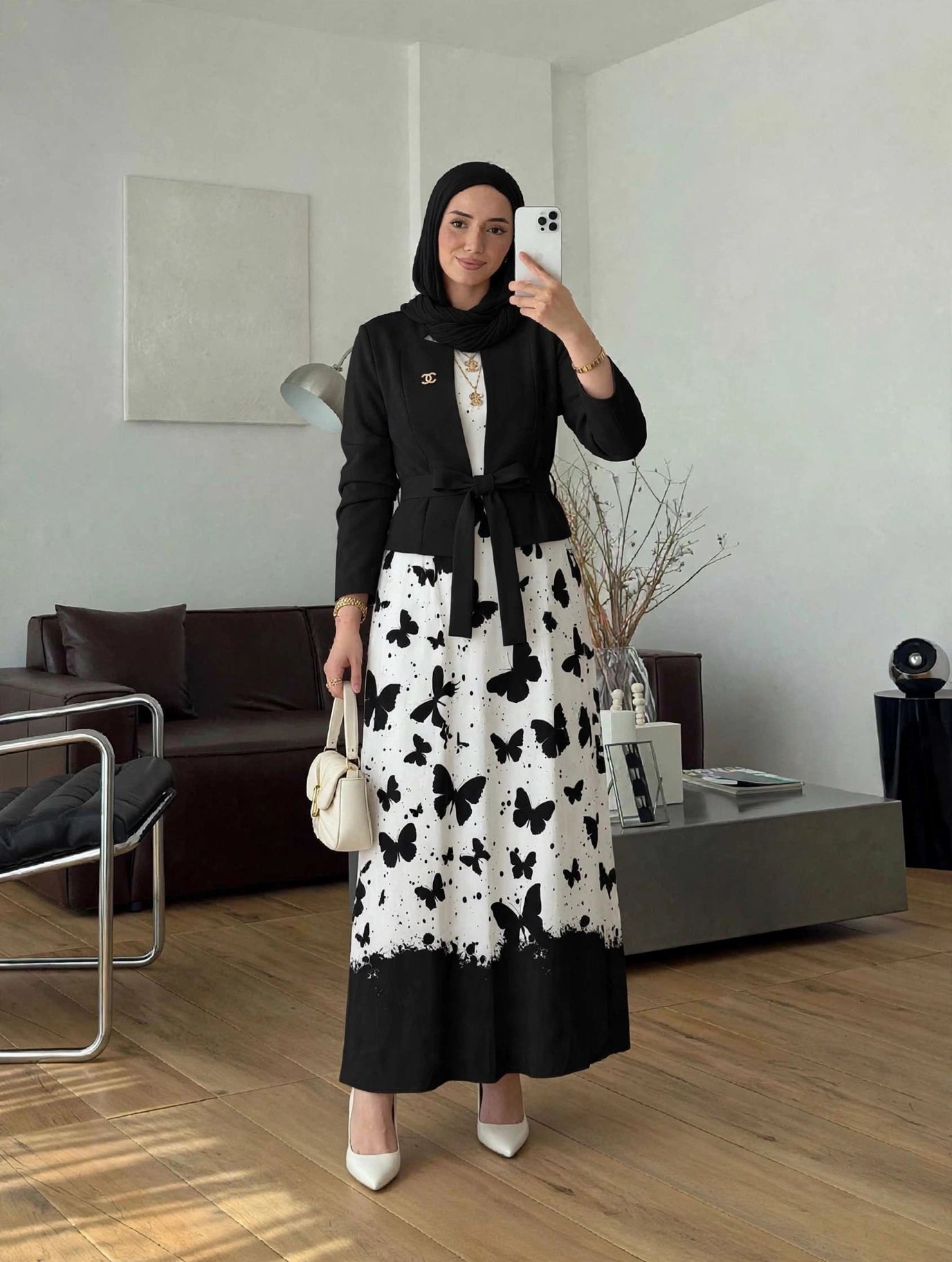 طقم قطعتين بحزام 0154 — أسود