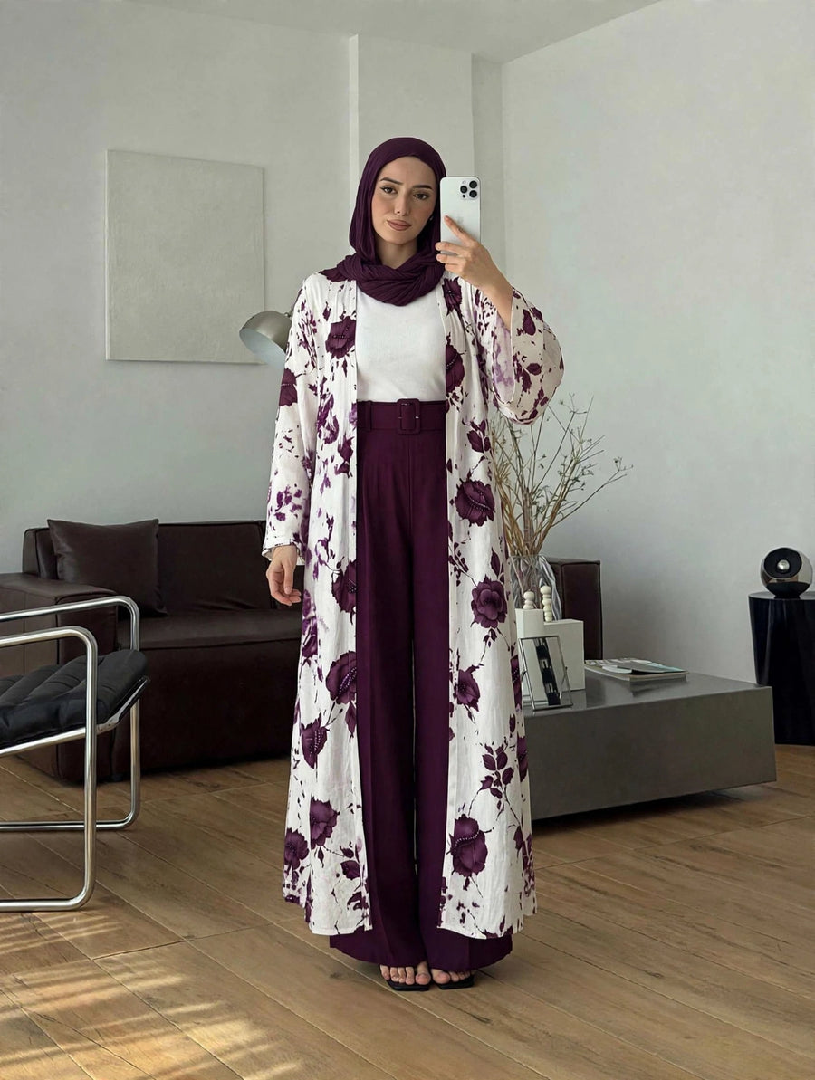 طقم 3 قطع بحزام 088 — لوك بوك — موف